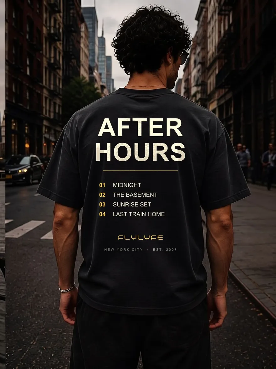 The After Hours Tee — FLYLYFE house music streetwear tee