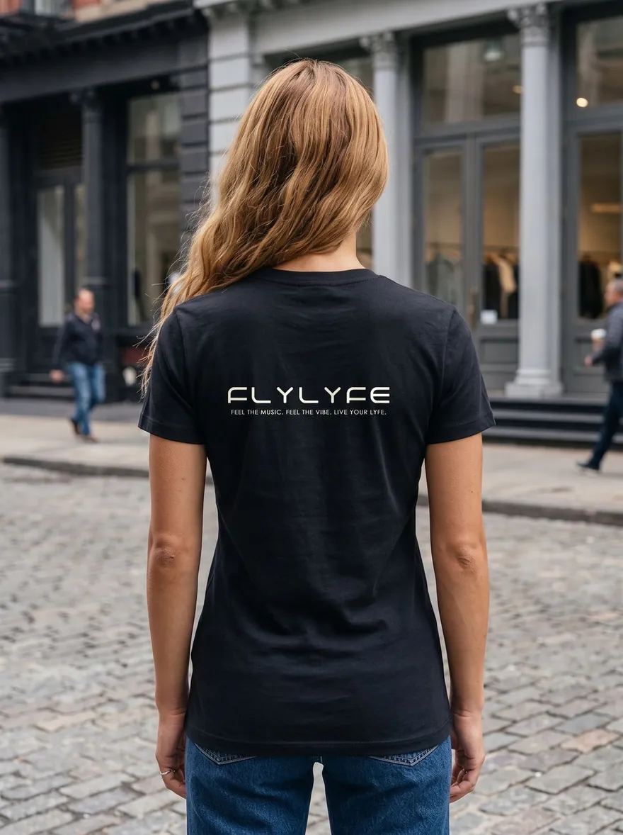 The Signature Tee — Women's — FLYLYFE house music streetwear tee
