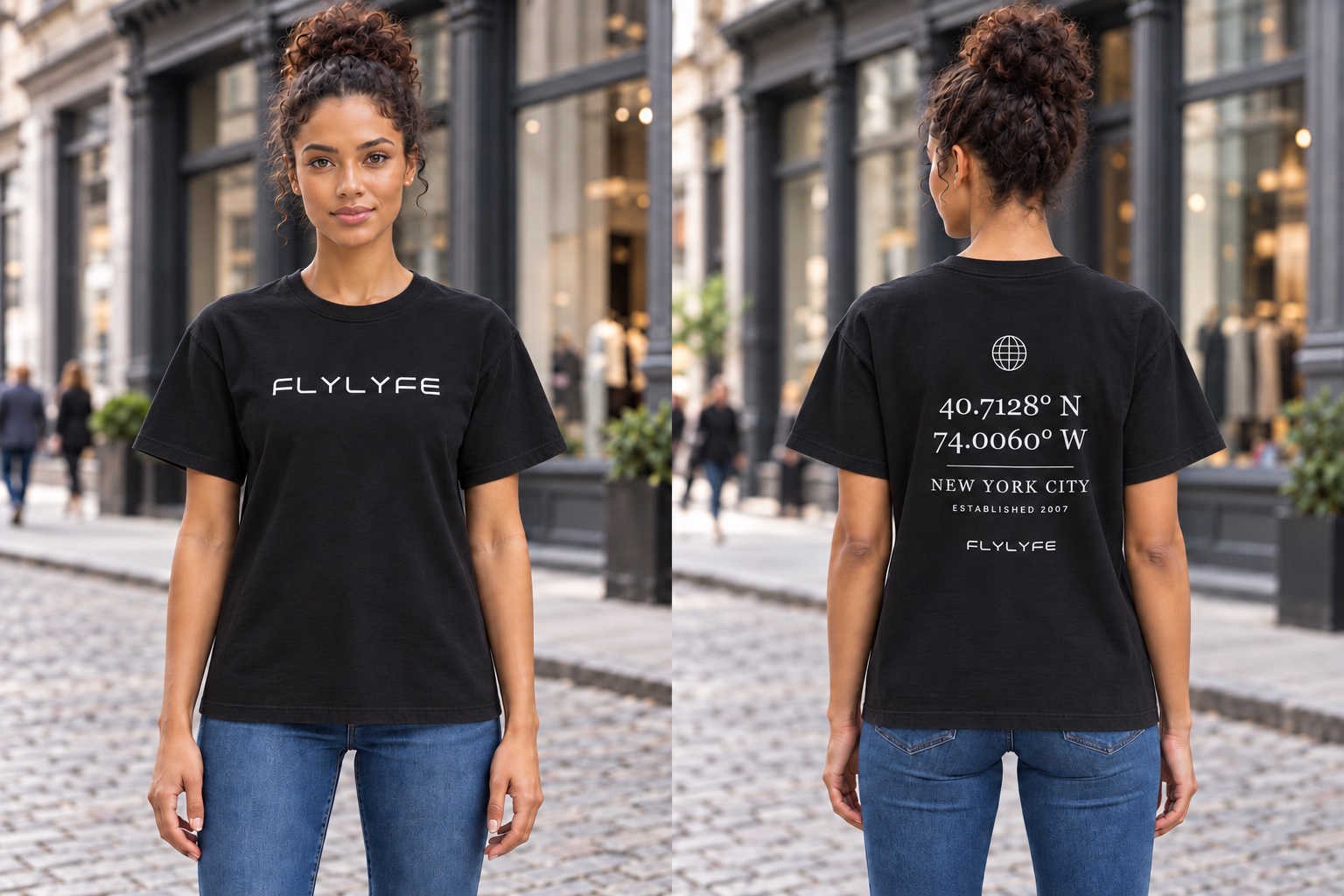 Coordinates — Women’s Relaxed, Black back on model