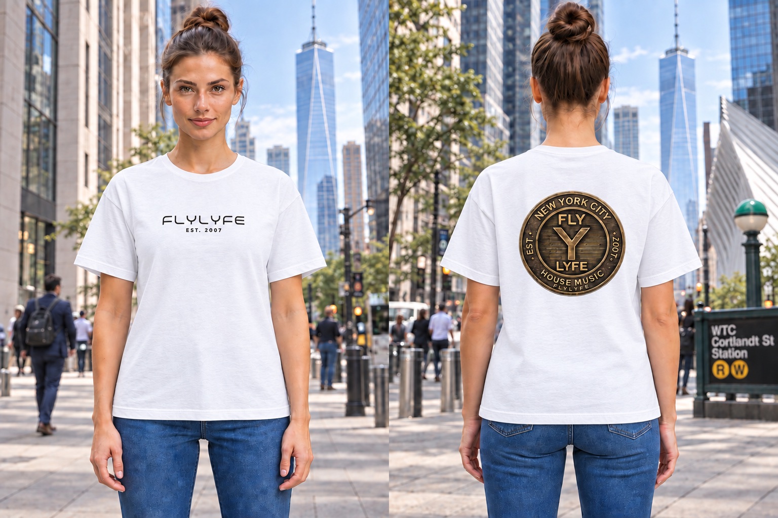 Token — Women’s Relaxed, White back on model